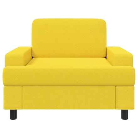 vidaXL - Fauteuil - Licht - Geel - Stof