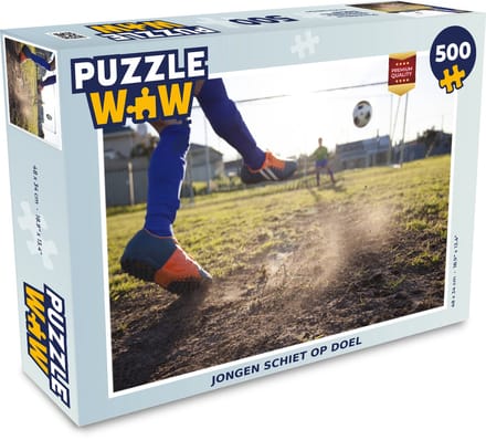 Puzzel Jongen schiet op doel - Legpuzzel - Puzzel 500 stukjes