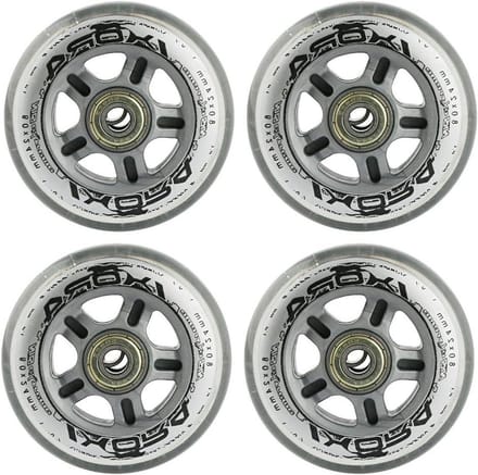 Skeelerwielen Set - Inline skate wielen - Vrijetijdsskating - PU 82A Hardheid - 80 mm - Transparant