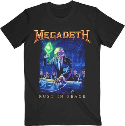 Megadeth - Rust In Peace Tracklist Heren T-shirt - M - Zwart
