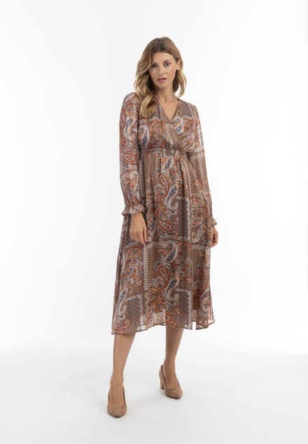 usha Maxi-jurk met paisleyprint nowles