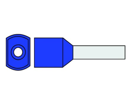 Twin Draad Ferrule 16mm² Blauw DIN Geïsoleerd - 727560 [50 Stuks]