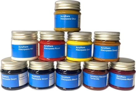 Acrylhars Kleurpasta - Kleur: Wit, Gram: 50 gr.