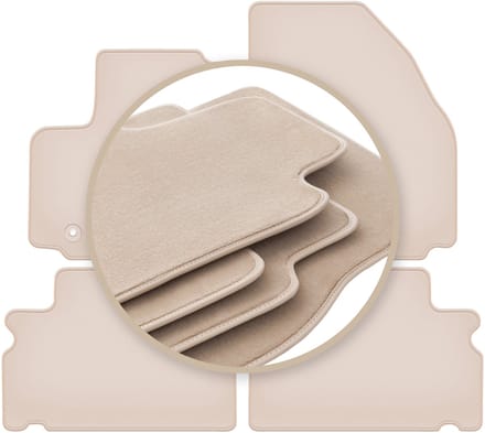 PREMIUM beige vloermatten voor: Ford Galaxy MK2 minivan 2006-2012