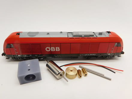 micromotor NF056C motor ombouwset voor Fleischmann BR 223, BR 253, ER20, DE2000, Re 450, u.a.