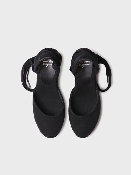 Valenciaanse espadrille voor dames met sleehak en linten | FLORINA