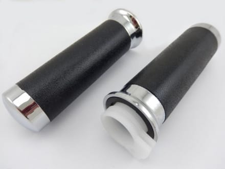 Power1 handvatset + gasdraaistuk 25/30mm china4t/OldClass/retro zwart