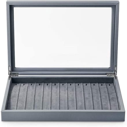 Juwelendoos Organizer - Sieraden Opberger - Sieraden Opbergen - Grote Capaciteit - 35 x 24 x 5.5 cm - Grijs