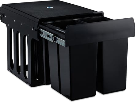 Inbouw prullenbak - 4 x 8 l - zwart