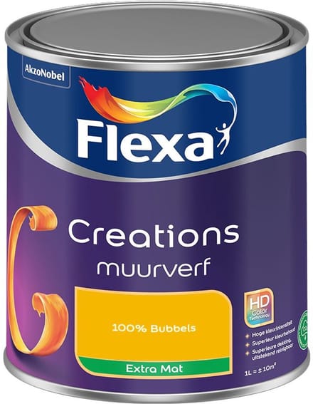 Flexa - Creations Muurverf Extra Mat - 100% Bubbels - Mengverf - 1 L