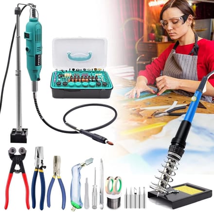 Glas Ambacht Set - Graveer Tool Kit - Glas Bewerken - Compleet Gereedschap - One Size