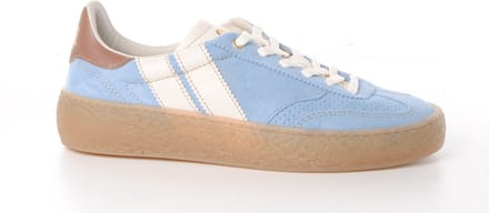 Caval dames sneaker asymmetrisch blauwe suede