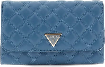 GUESS Schoudertas Avondtas Giully Mini Xbody Flap Organizer Slate Blauw