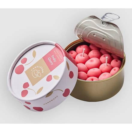 CandleHand Fruity Cherry Can Kaars rood