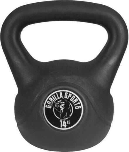 Gorilla Sports Kettlebell - Kunststof - Trainingsgewicht - 14 kg