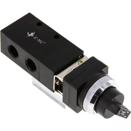 3/2 G1/4'' Universeel Rotatie Schakelaar Ventiel Zwart 0-8bar/0-112psi E.MC