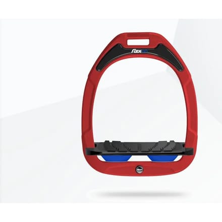 Ingelaste Stirrup Grip Rood/Zwart/Blauw Flex-On Green Composite