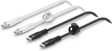 Belkin BOOST↑CHARGE Pro Flex - USB-C naar USB-C Kabel - 1 Meter - 60W - Duo Pack - Zwart en Wit
