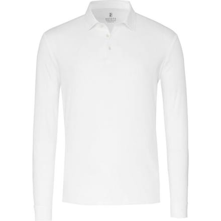 Desoto Essential Long Sleeve Polo Uni Color Wit / male