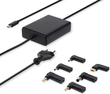 Nedis Notebook-Adapter - GaN - 65 W - 5 / 9 / 12 / 15 / 20 V DC - 2.4 / 3.0 / 3.25 A - Apparaat: Notebook / Smartphone / Tablet - Euro / Type-C (CEE 7/16)