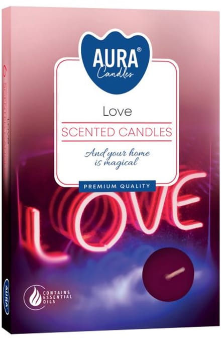 Set van 6 geurende theelichtjes - Liefde