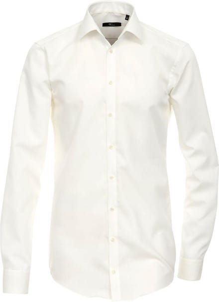 VENTI modern fit overhemd - mouwlengte 72 - beige - Strijkvrij - Boordmaat: 46 (EU maat: XXL)