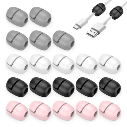 Dailygoods - Set van 20 Siliconen Kabelklemmen voor Thuis en Kantoor
