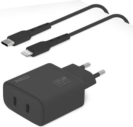 35w dubbele usb C adapter geschikt voor iPhone + Oplaadkabel geschikt voor iPhone 14/13/12/11/X - Lightning naar usb C kabel 1m