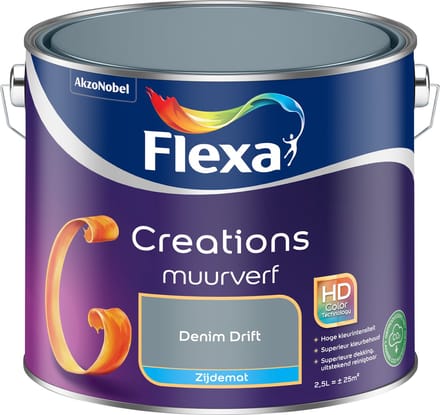 Flexa - Creations Muurverf Zijdemat - Denim Drift - 2,5 L