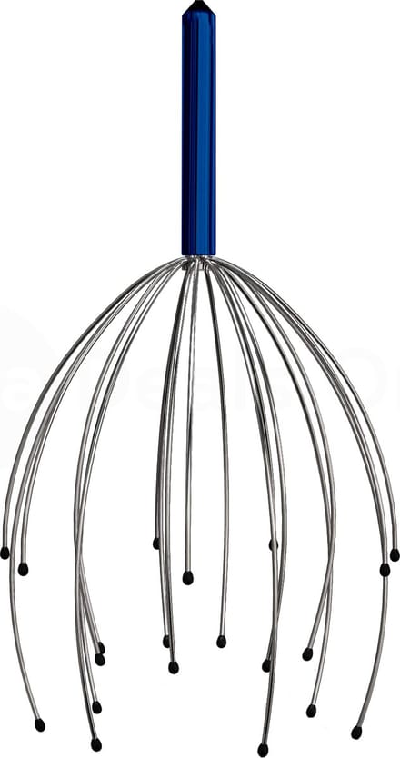 MDO Massagespin - Hoofdmassage spin - Hoofdspin - Massage - RVS - Blauw