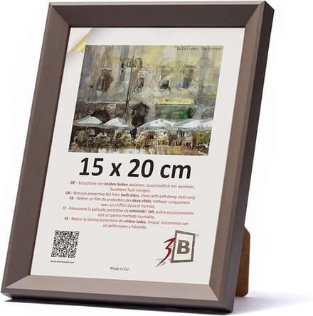CE - Houten Fotolijst - 15x20 cm - Espresso - Acrylglas