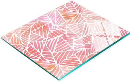 Keukenplank van gehard glas met decoratieve abstracte afbeeldingen, 60x52 cm