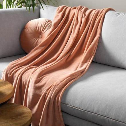 Dutch Decor - HARVEY - Plaid 150x200 cm - superzachte deken van fleece - Muted Clay - roze