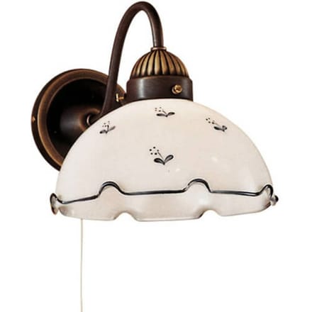 austrolux Rustieke wandlamp Nonna, wit-blauw