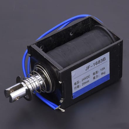 JF 1683B Duw-trektype DC Solenoïde Elektromagneet 78,4N 24VDC 20mm Slag