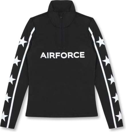 Airforce Squaw Vally Wording Ski Pully Dames Zwart L/40
