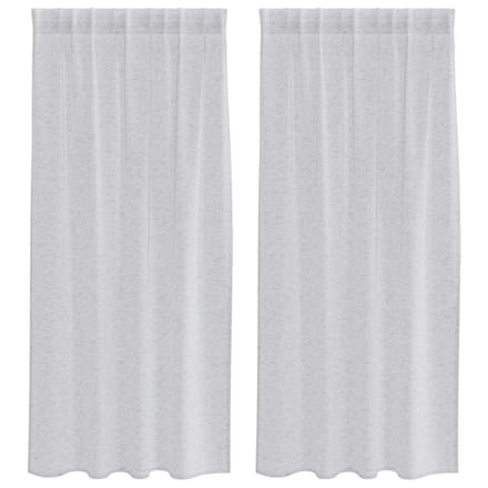 vidaXL Voile Gordijn 2 st Lichtgrijs 175 x 140 cm Polyester
