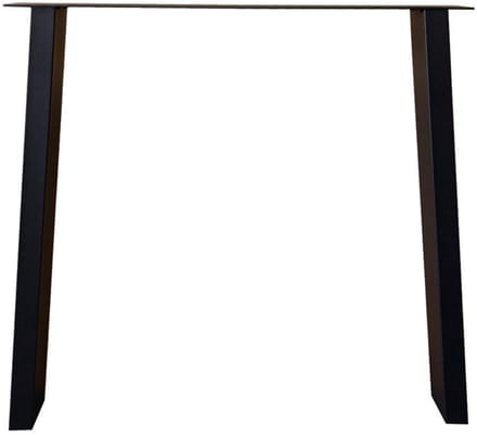 Zwarte trapezium tafelpoot 72 cm