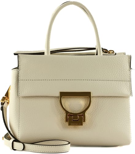 COCCINELLE Leren Handtas Schoudertas Arlettis Handbag Blanco Crème