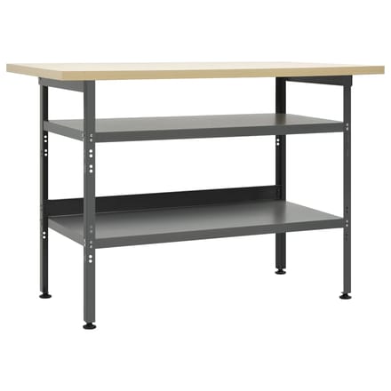 vidaXL - Werkbank - 120x60x85 - cm - staal - grijs