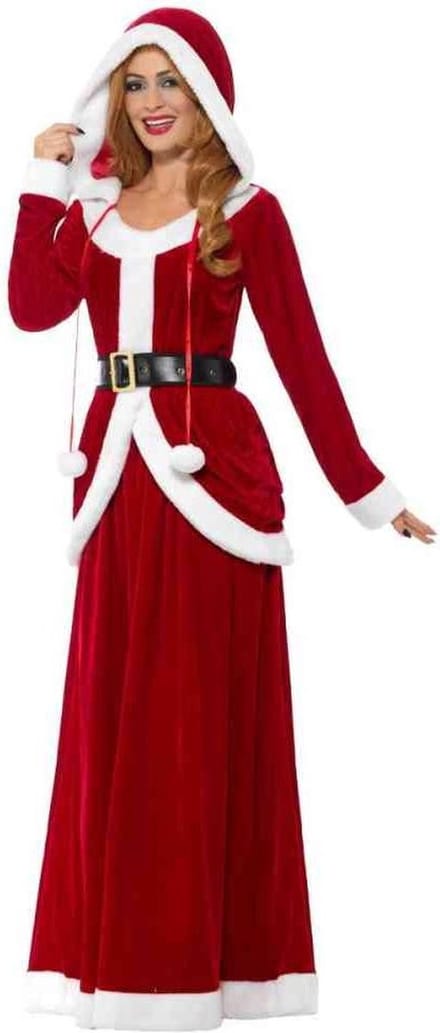 Smiffys Kostuum -S- Deluxe Ms Claus Rood