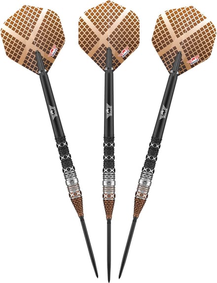 Bull's Max Hopp CP Steeltip Dartpijlen 95% Tungsten - Tapered Barrel - Shark Grip - Player Edition
