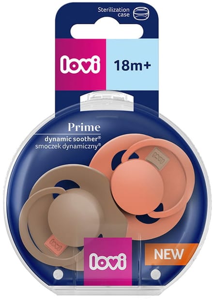 LOVI Prime - Siliconen Fopspeen - 18m+ - Granola/Orange