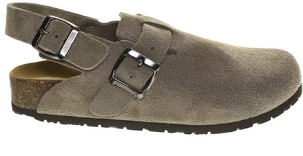 Taupe Clog Met Riem Suede Bionatura maat 37