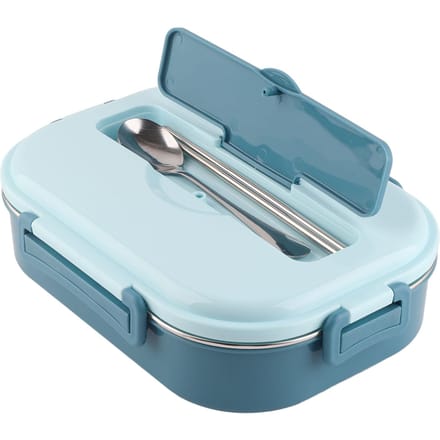 Roestvrijstalen Lunchbox 4?Grid Draagbare Bento Box Voedselopbergcontainer voor Student Volwassene4?Raster L white