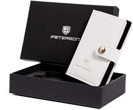 Peterson - Lederen Kaart- en Visitekaarthouder - Slim - Aluminium Bescherming - 7 Kaarten