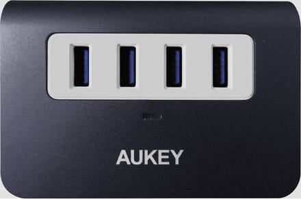 Aukey CB-H5 USB 3.2 Gen 1-, USB 2.0-combi-hub 4 poorten Grijs-wit