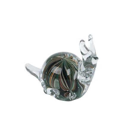 Sculptuur slak decoratie glas multicolor 12,5x6,5x9,5cm speelgoed.