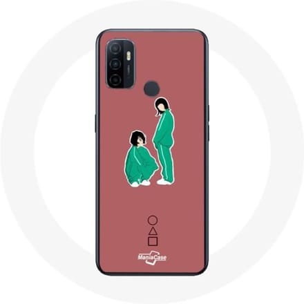 Oppo A53 Case Squid Game Ji Yeong nummer 240 en Kang Sae Byeok nummer 067