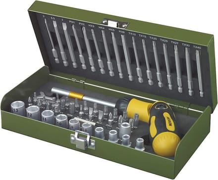 Ratel Bit Set met Schroevendraaier en Dopsleutels - 54 Stuks